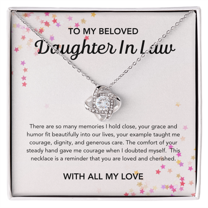 To my Daughter in Law - Love Knot Necklace - Stars