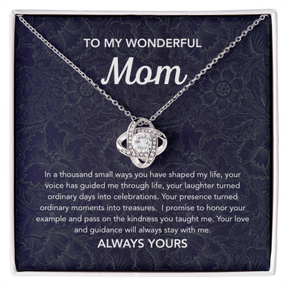 To Mom - Love Knot Necklace - Damsak