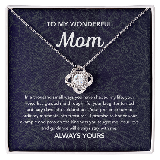 To Mom - Love Knot Necklace - Damsak