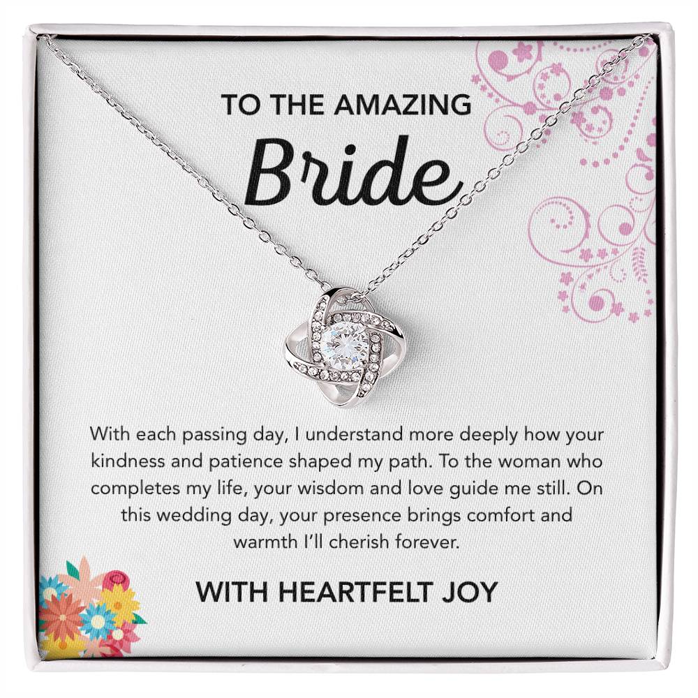 To my Bride - Love Knot necklace - Bridal bouquet