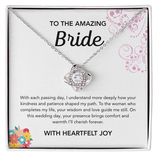To my Bride - Love Knot necklace - Bridal bouquet