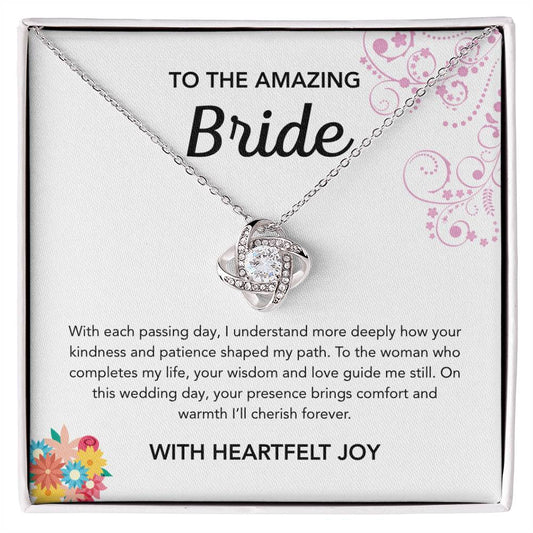 To my Bride - Love Knot necklace - Bridal bouquet