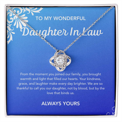 To my Daughter in Law - Love Knot Necklace - Flourish