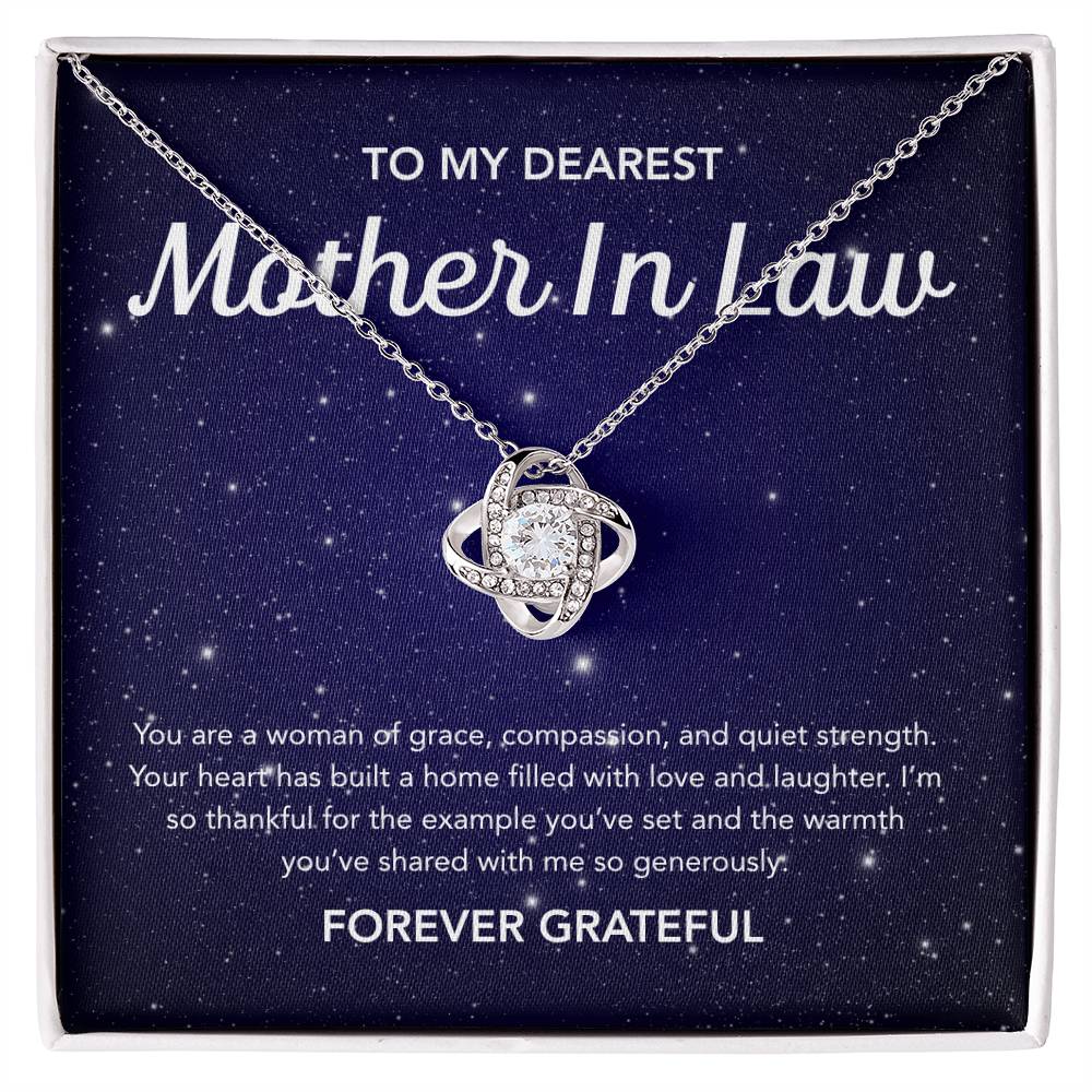 For my Mother in Law - Love Knot Necklace - Night Stars