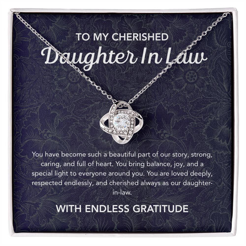To my Daughter in Law - Love Knot Necklace - Damsak