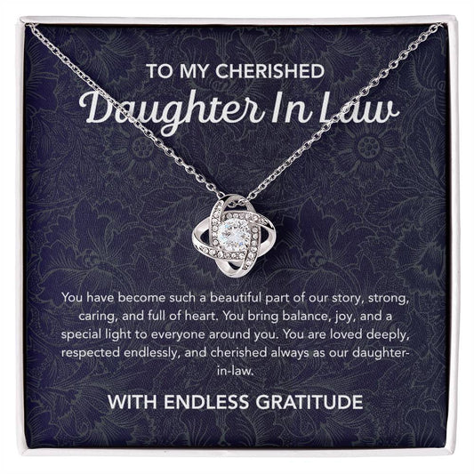 To my Daughter in Law - Love Knot Necklace - Damsak