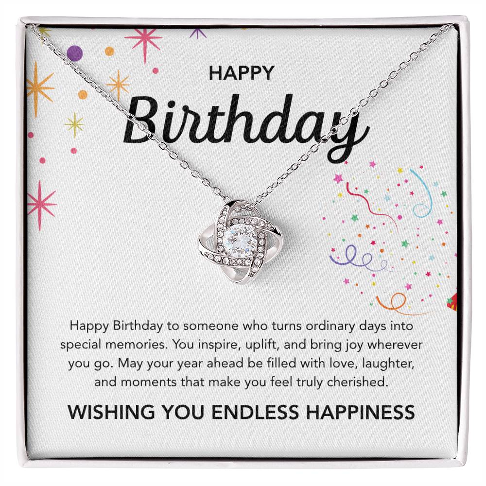 Birthday Gifts - Love Knot Necklace - Ribbons