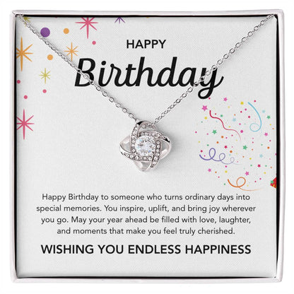 Birthday Gifts - Love Knot Necklace - Ribbons