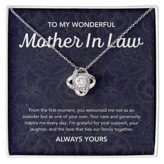 For my Mother in Law - Love Knot Necklace - Flourish