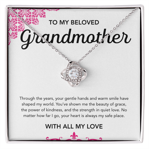 To my Grandmother - Love Knot Necklace - Ornament