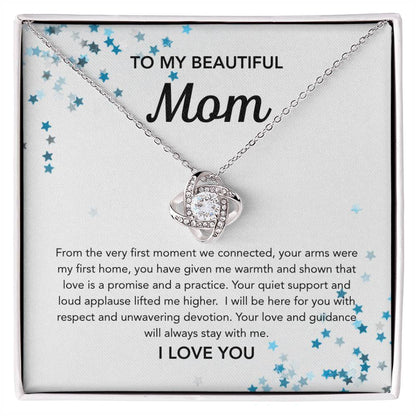 To Mom - Love Knot Necklace - Stars