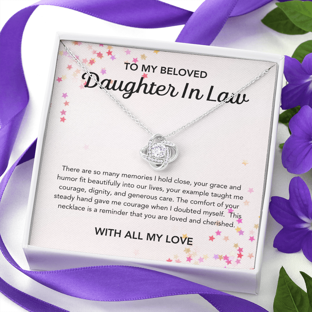 To my Daughter in Law - Love Knot Necklace - Stars