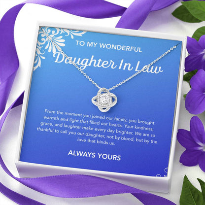 To my Daughter in Law - Love Knot Necklace - Flourish