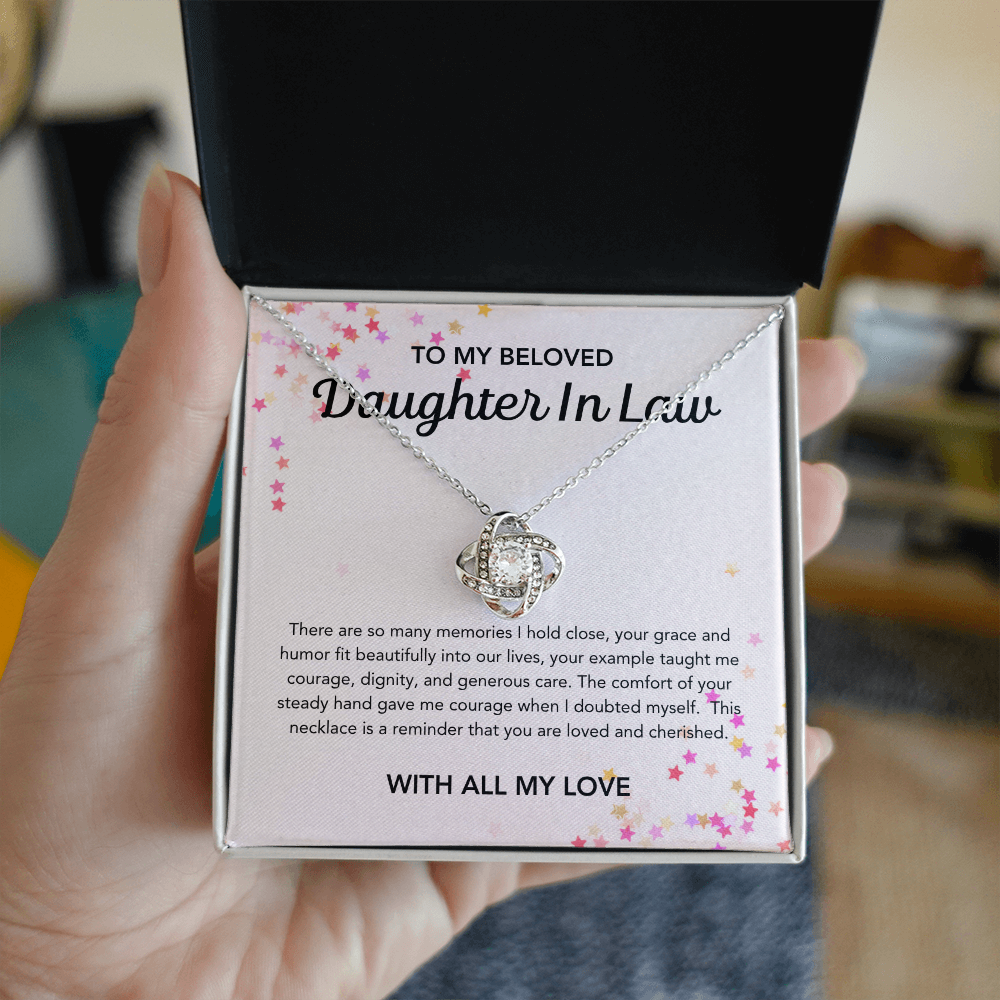 To my Daughter in Law - Love Knot Necklace - Stars