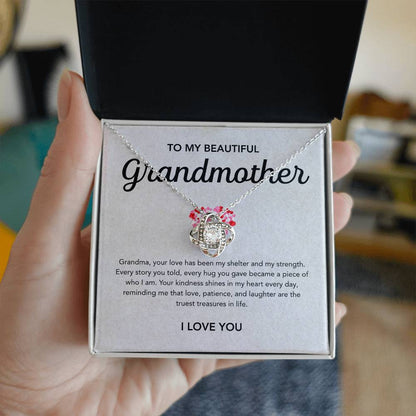 To my Grandmother - Love Knot Necklace - Little Heart