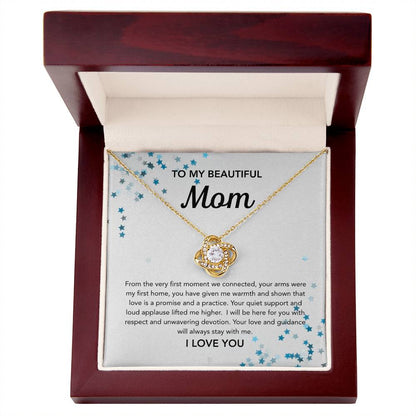 To Mom - Love Knot Necklace - Stars