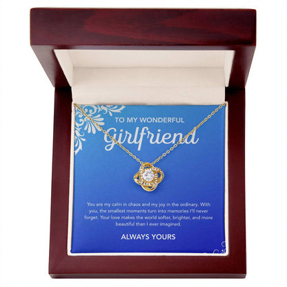 To My Girlfriend - Love Knot Necklace - Flourish