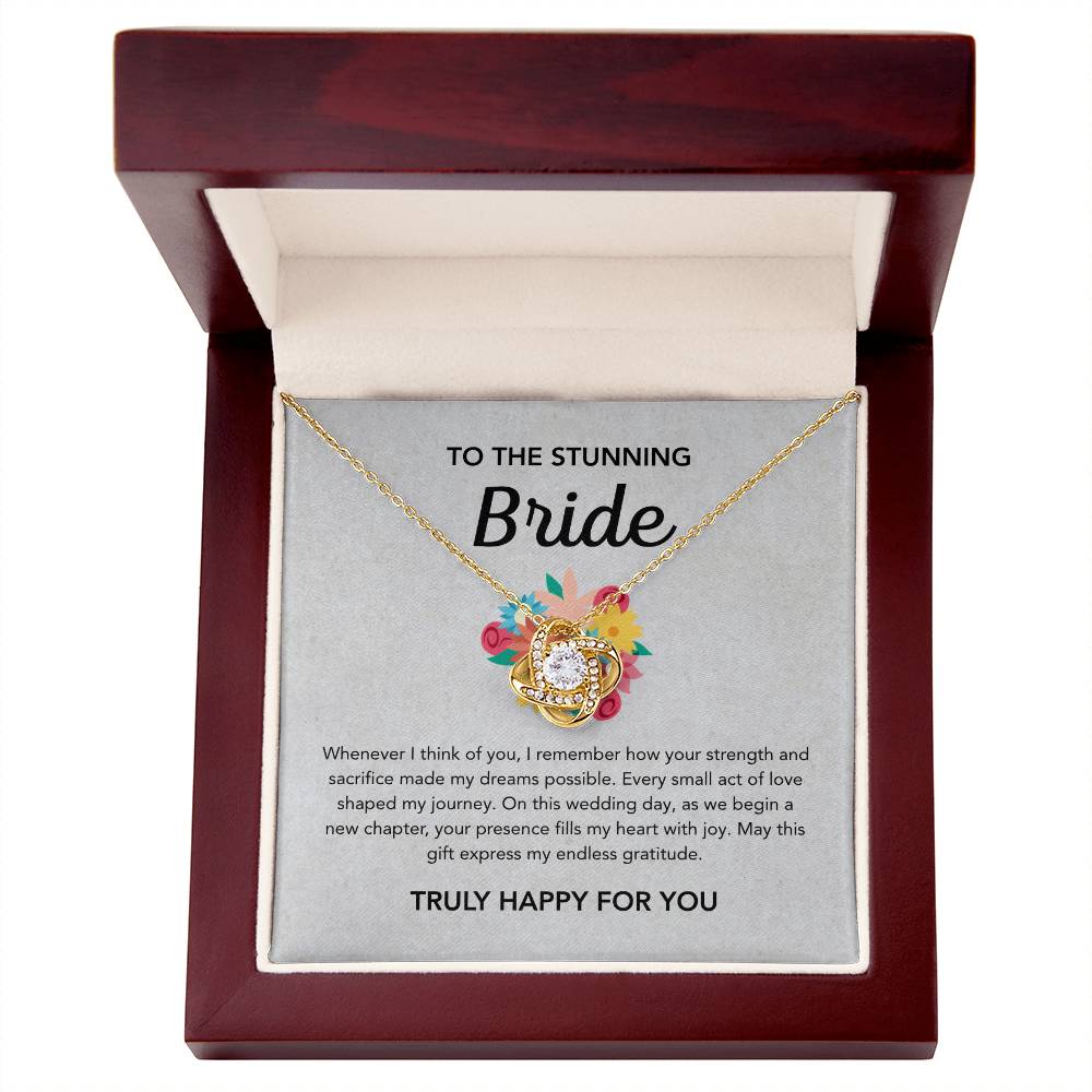 To my Bride - Love Knot necklace - Bridal bouquet