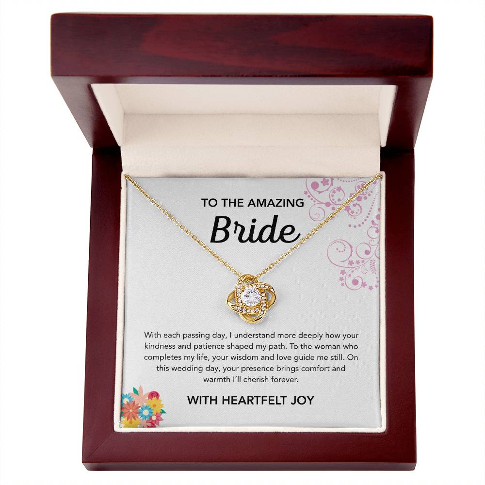 To my Bride - Love Knot necklace - Bridal bouquet