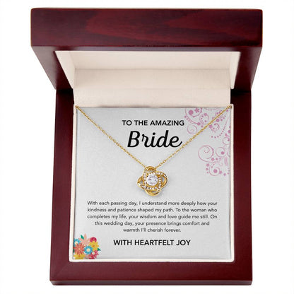 To my Bride - Love Knot necklace - Bridal bouquet