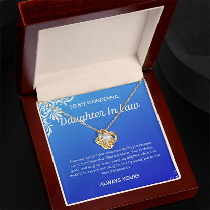 To my Daughter in Law - Love Knot Necklace - Flourish
