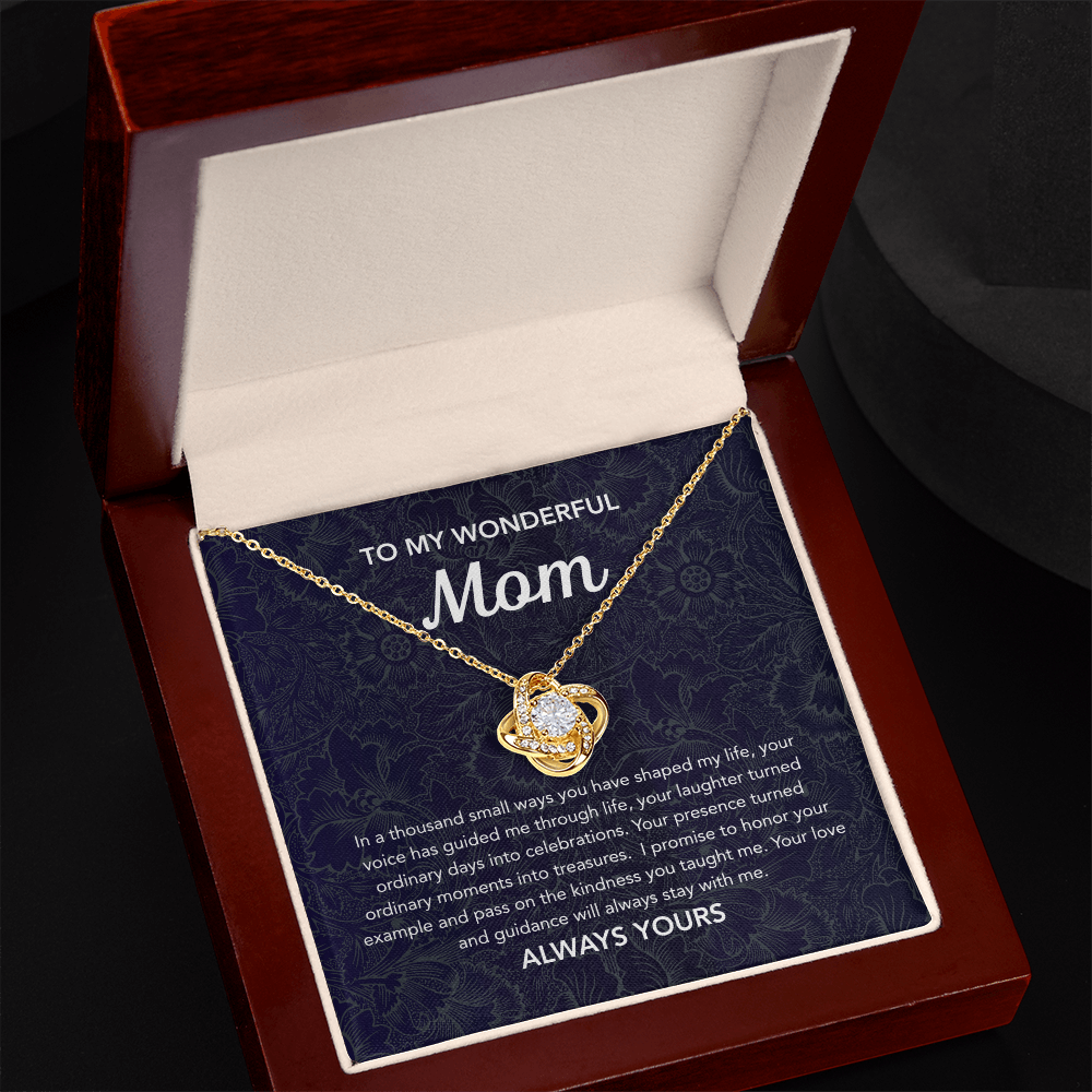 To Mom - Love Knot Necklace - Damsak