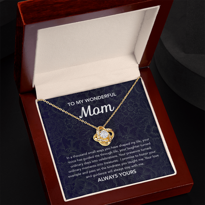 To Mom - Love Knot Necklace - Damsak