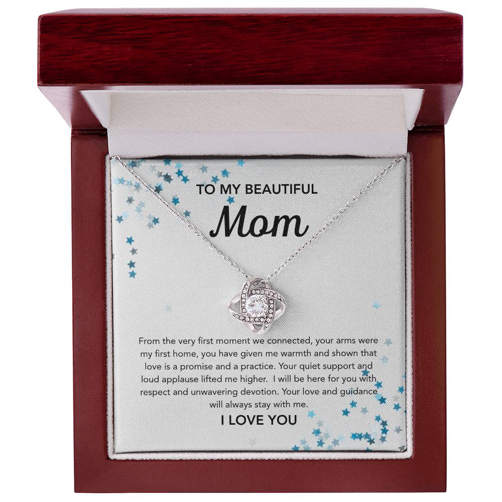 To Mom - Love Knot Necklace - Stars