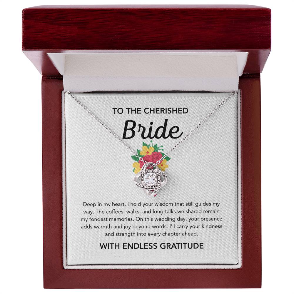 To my Bride - Love Knot necklace - Bridal bouquet