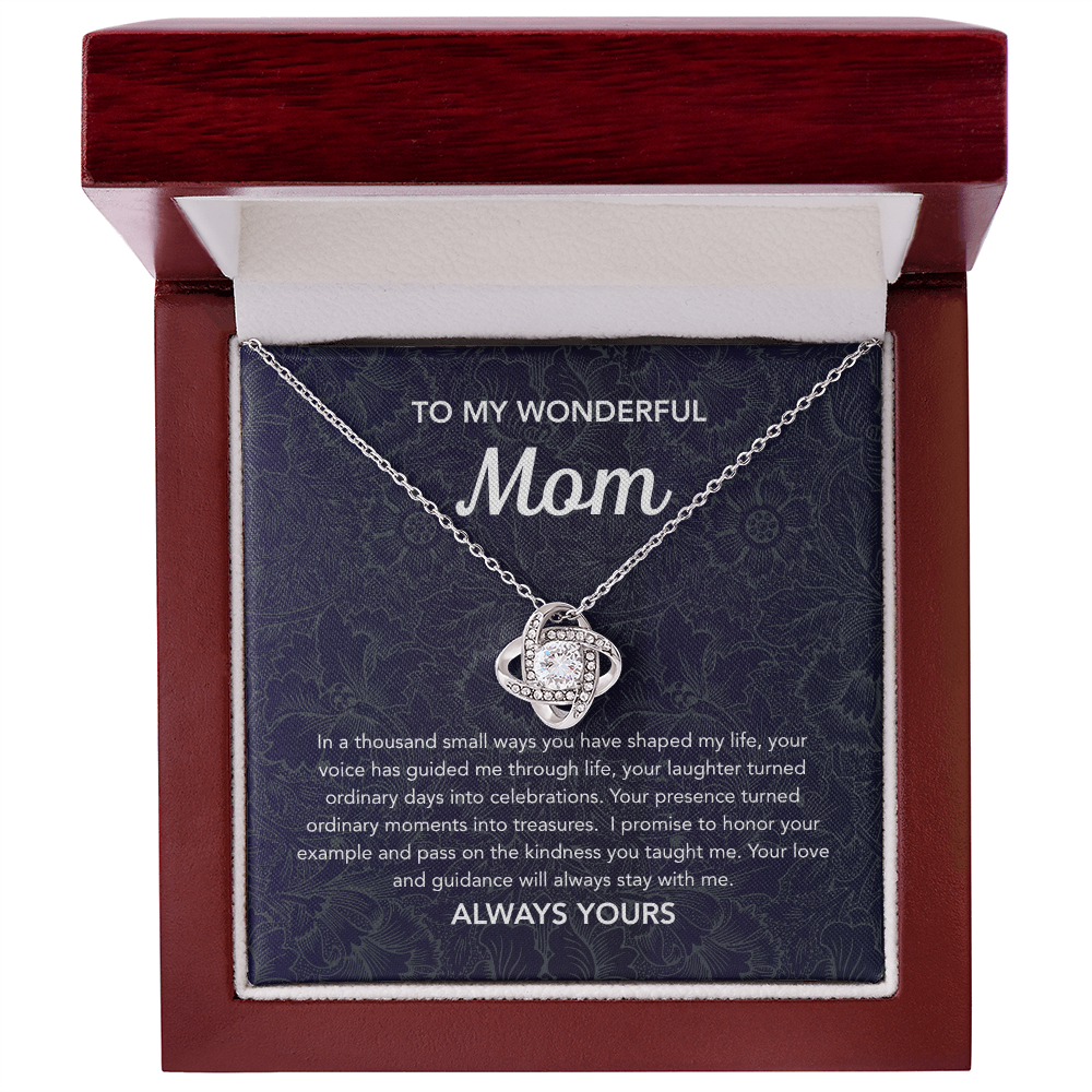 To Mom - Love Knot Necklace - Damsak