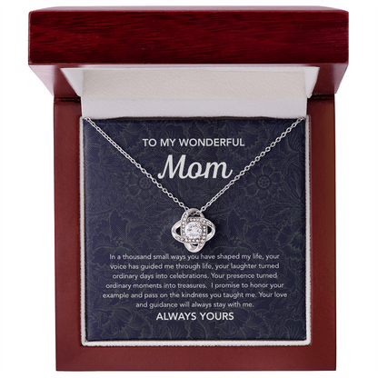 To Mom - Love Knot Necklace - Damsak