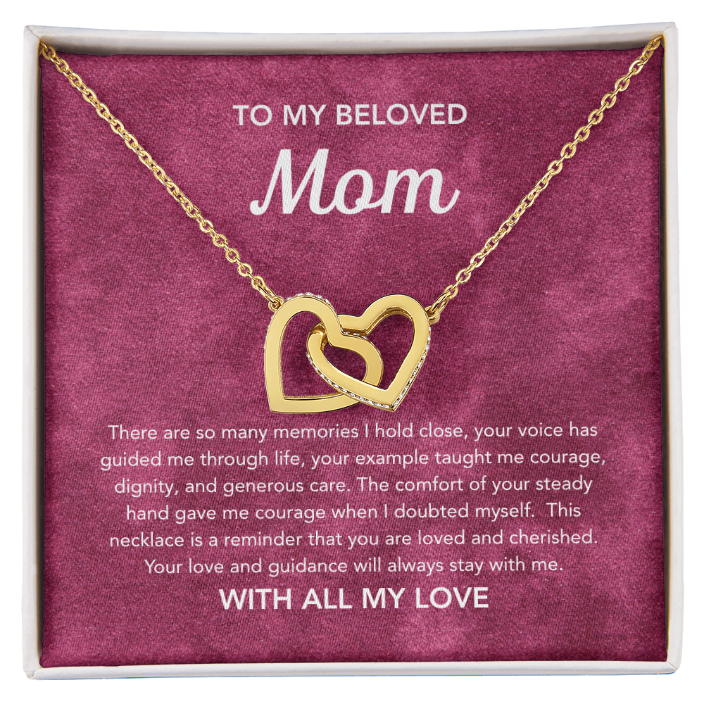 To Mom - Interlocking Hearts - Velvet Pattern