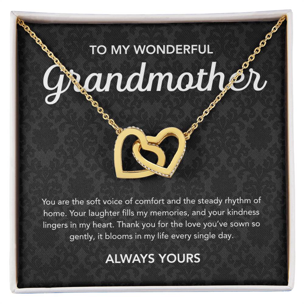 To my Grandmother - Interlocking Hearts Necklace - Damsak