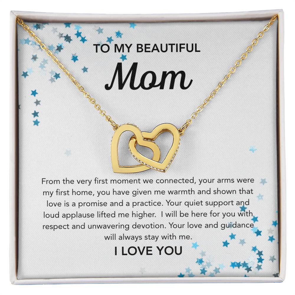To Mom - Interlocking Hearts - Stars