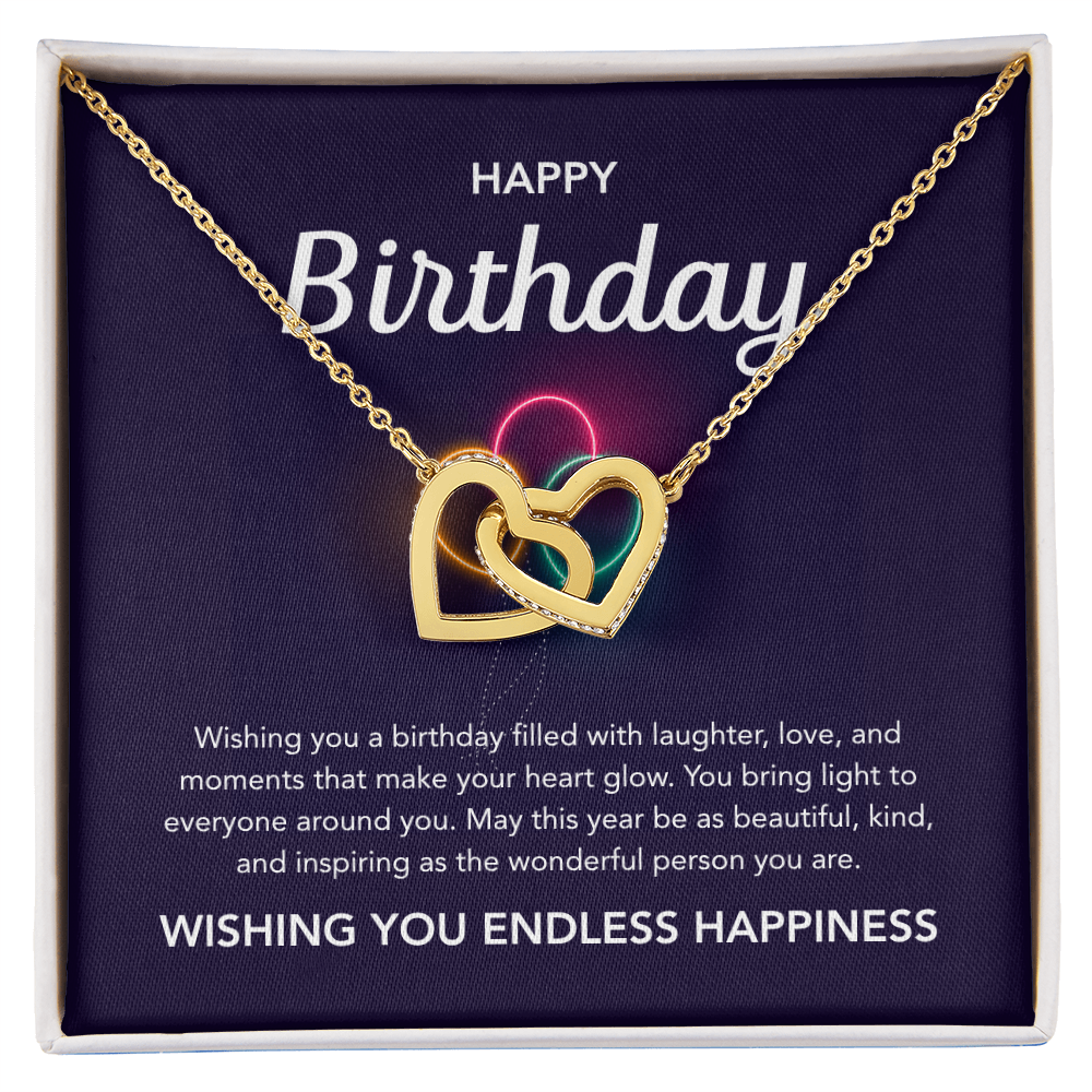 Birthday Gifts - Interlocking Hearts Necklace - Balloons