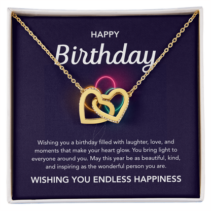 Birthday Gifts - Interlocking Hearts Necklace - Balloons