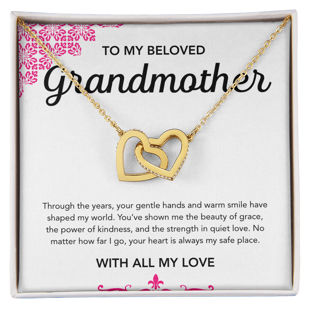 To my Grandmother - Interlocking Hearts Necklace - Ornament
