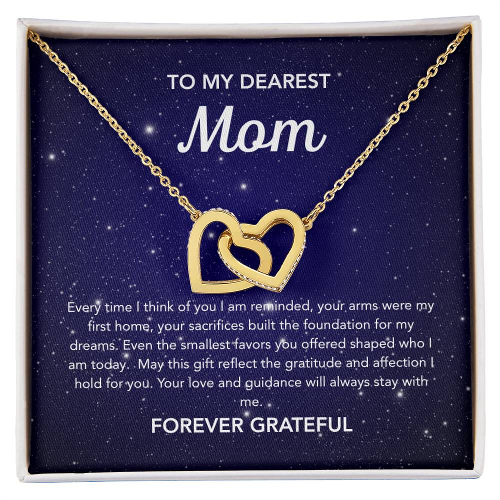 To Mom - Interlocking Hearts - Night Stars