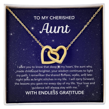 To my Aunt - Interlocking Hearts - Night Stars