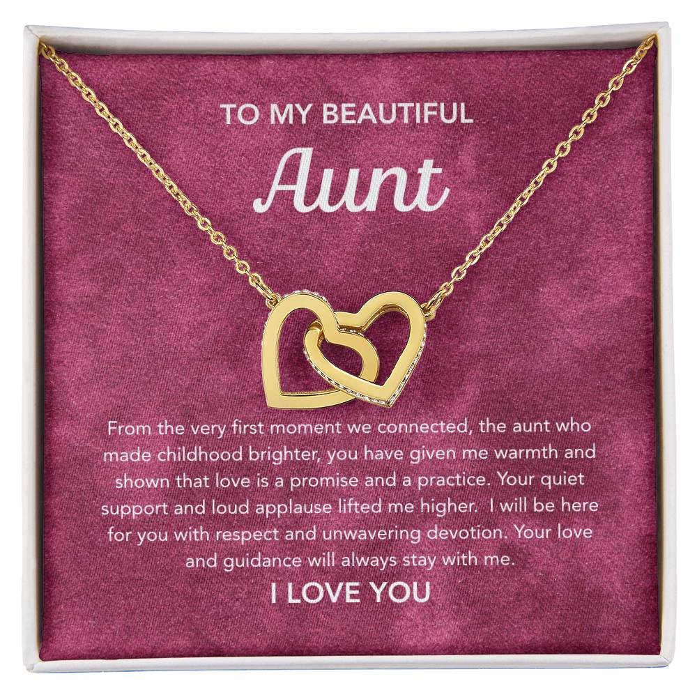 To my Aunt - Interlocking Hearts - Velvet Pattern