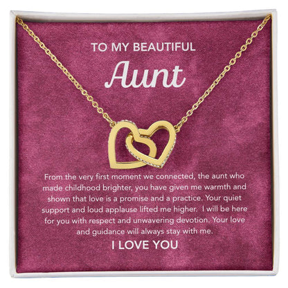 To my Aunt - Interlocking Hearts - Velvet Pattern