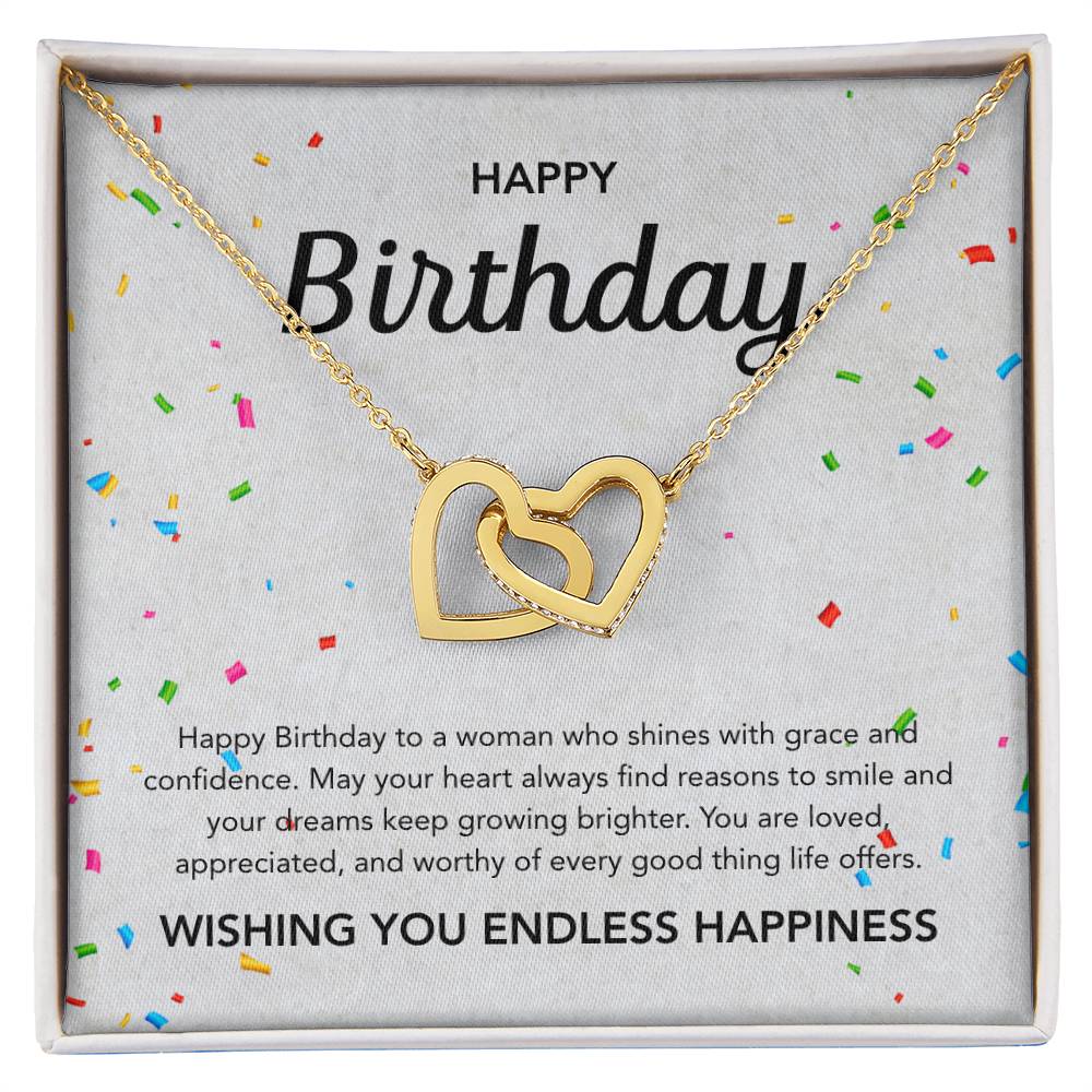 Birthday Gifts - Interlocking Hearts Necklace - Ribbons