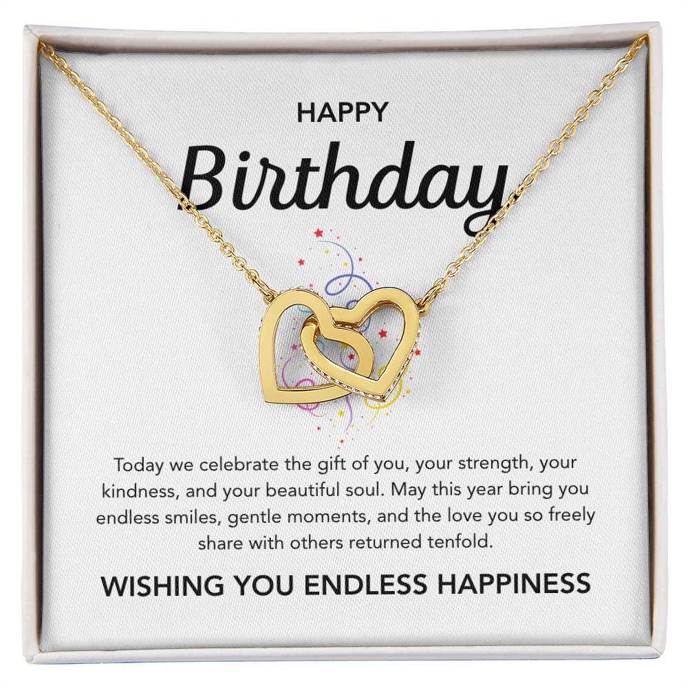 Birthday Gifts - Interlocking Hearts Necklace - Ribbons