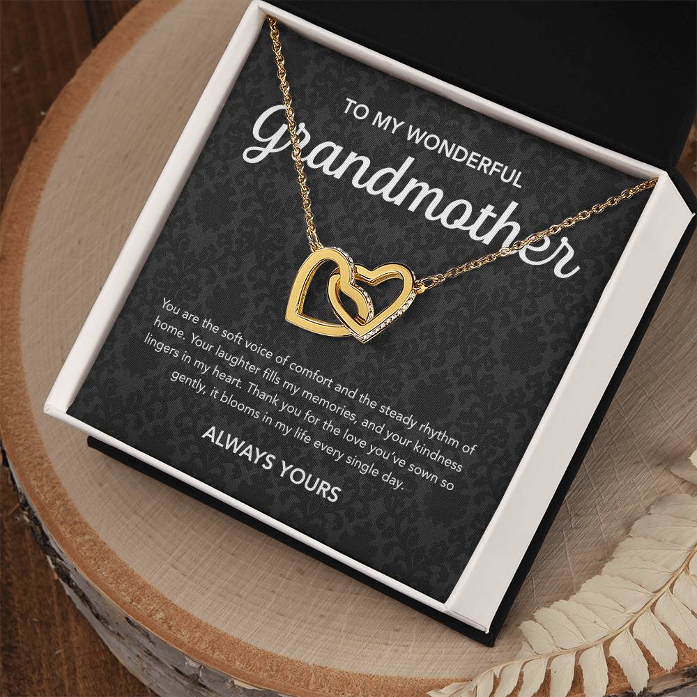 To my Grandmother - Interlocking Hearts Necklace - Damsak
