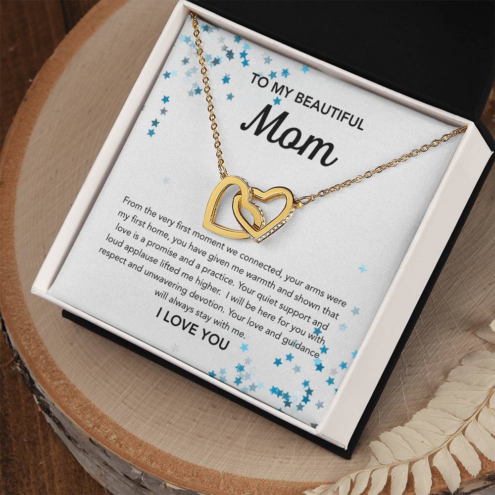 To Mom - Interlocking Hearts - Stars