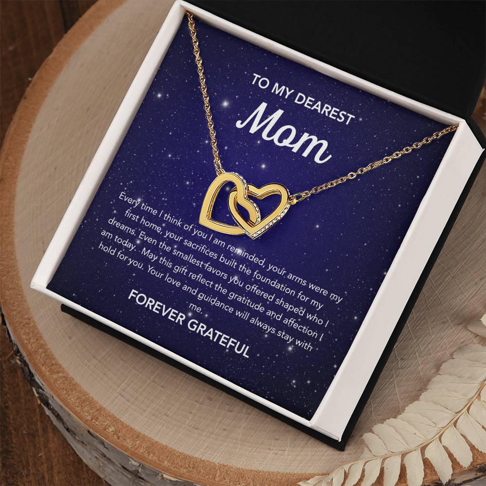 To Mom - Interlocking Hearts - Night Stars