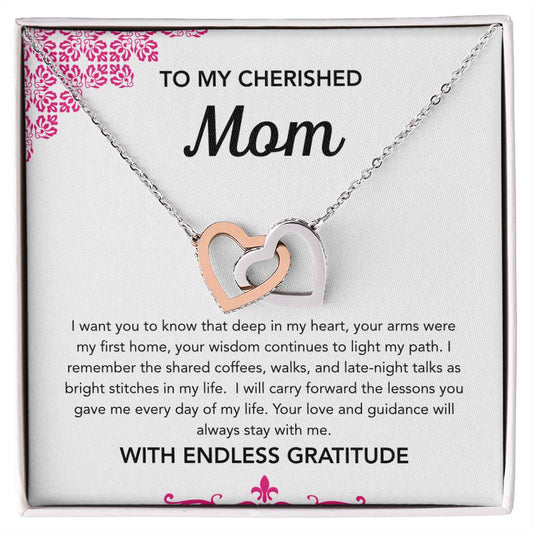 To Mom - Interlocking Hearts - Ornament