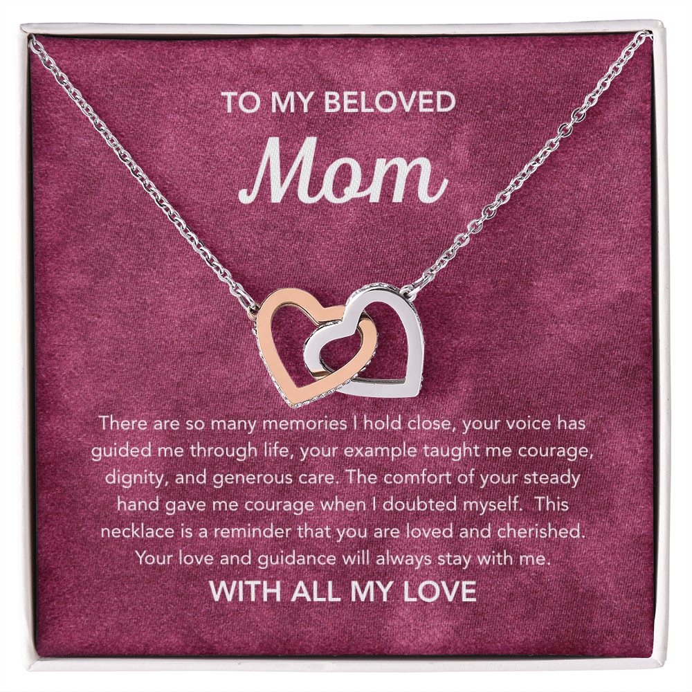 To Mom - Interlocking Hearts - Velvet Pattern