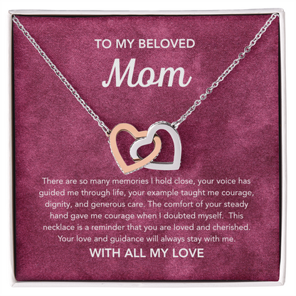 To Mom - Interlocking Hearts - Velvet Pattern
