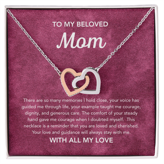 To Mom - Interlocking Hearts - Velvet Pattern